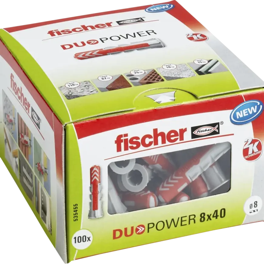Fischer Universeelplug DuoPower 8x40mm 100 stuks