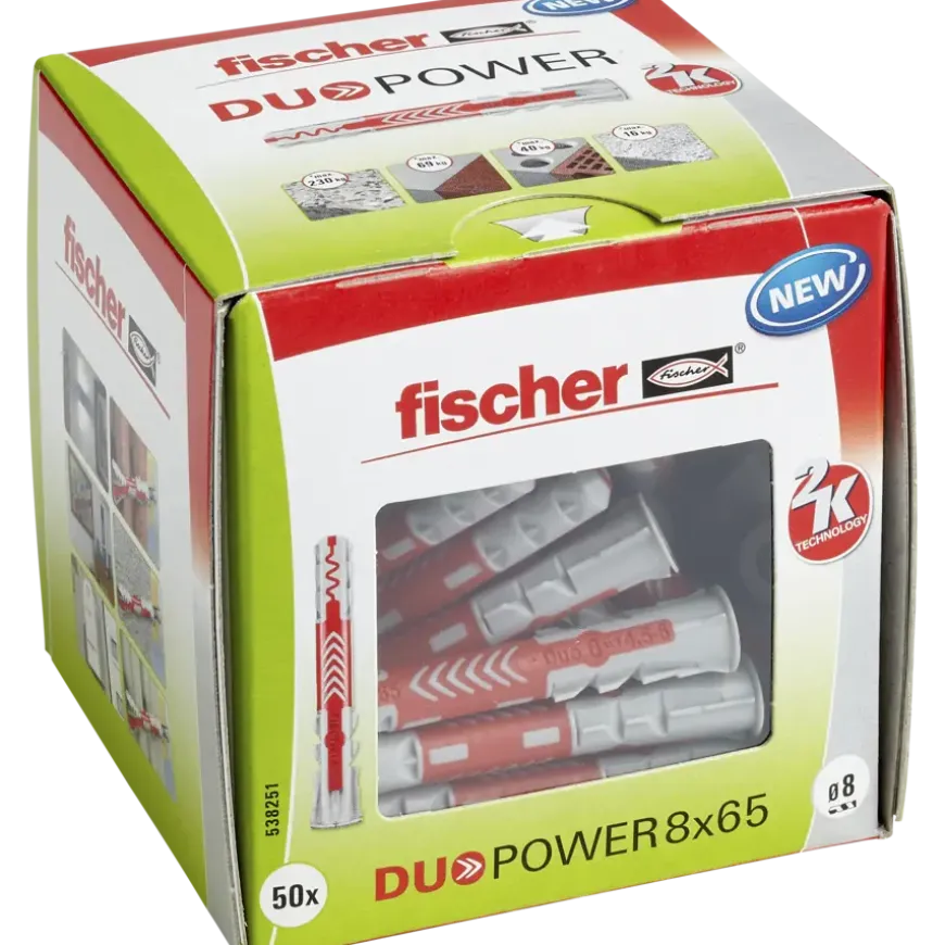 Fischer Universeelplug DuoPower 8x65mm 50 stuks