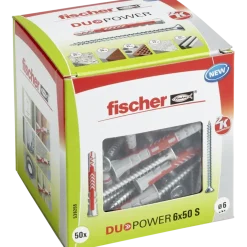 Fischer Universeelplug DuoPower 6x50mm met schroef 50 stuks