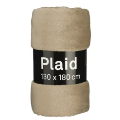 Fleece plaid bruin - l180xb130cm