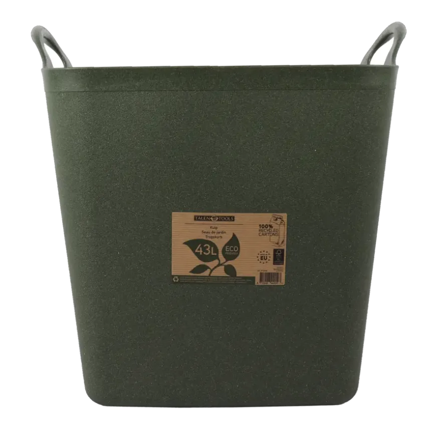 Flexibele kuip / emmer Groen 43L (100% gerecycled)