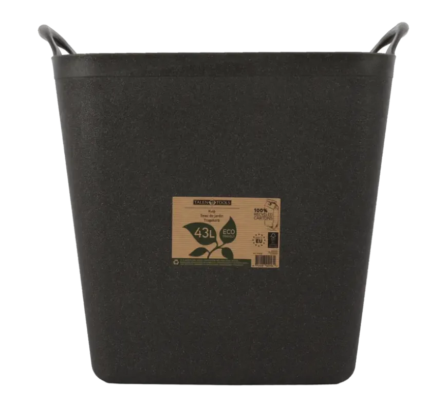 Flexibele kuip / emmer Zwart 43L (100% gerecycled)