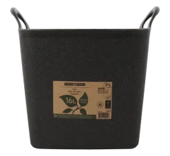 Flexibele kuip / emmer Zwart 16L (100% gerecycled)