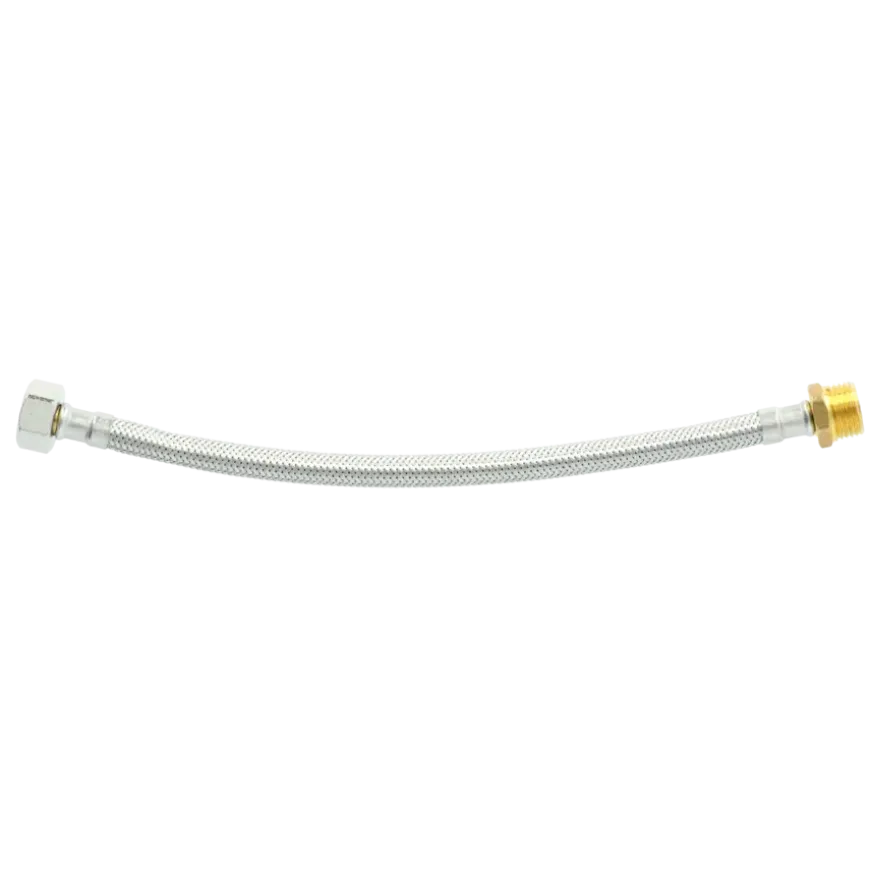 Flexibele slang 1/2" wartel 1/2" buitendraad 30 cm