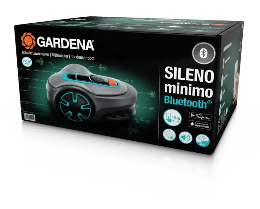 Grasmaaiers|Robotmaaiers > Gardena robotmaaier Sileno Minimo 250 m² inclusief Bluetooth