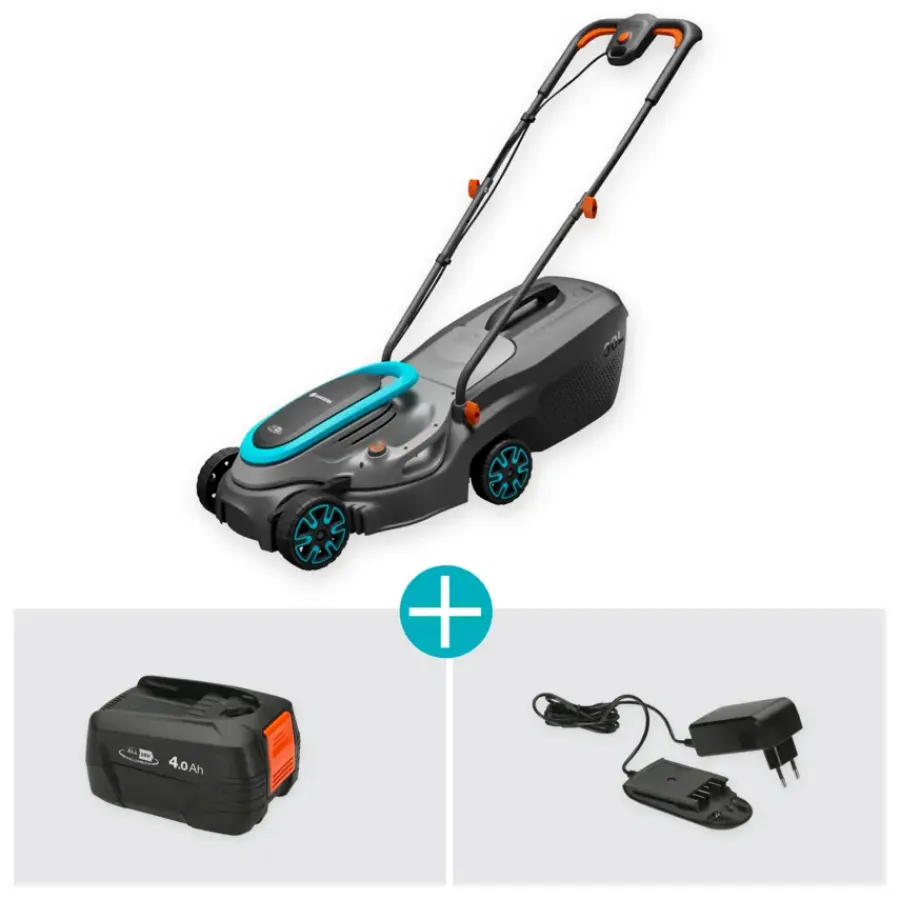 Grasmaaiers > Gardena 18V grasmaaier Powermax P4A 32cm (P4A) incl. 4.0Ah accu + lader