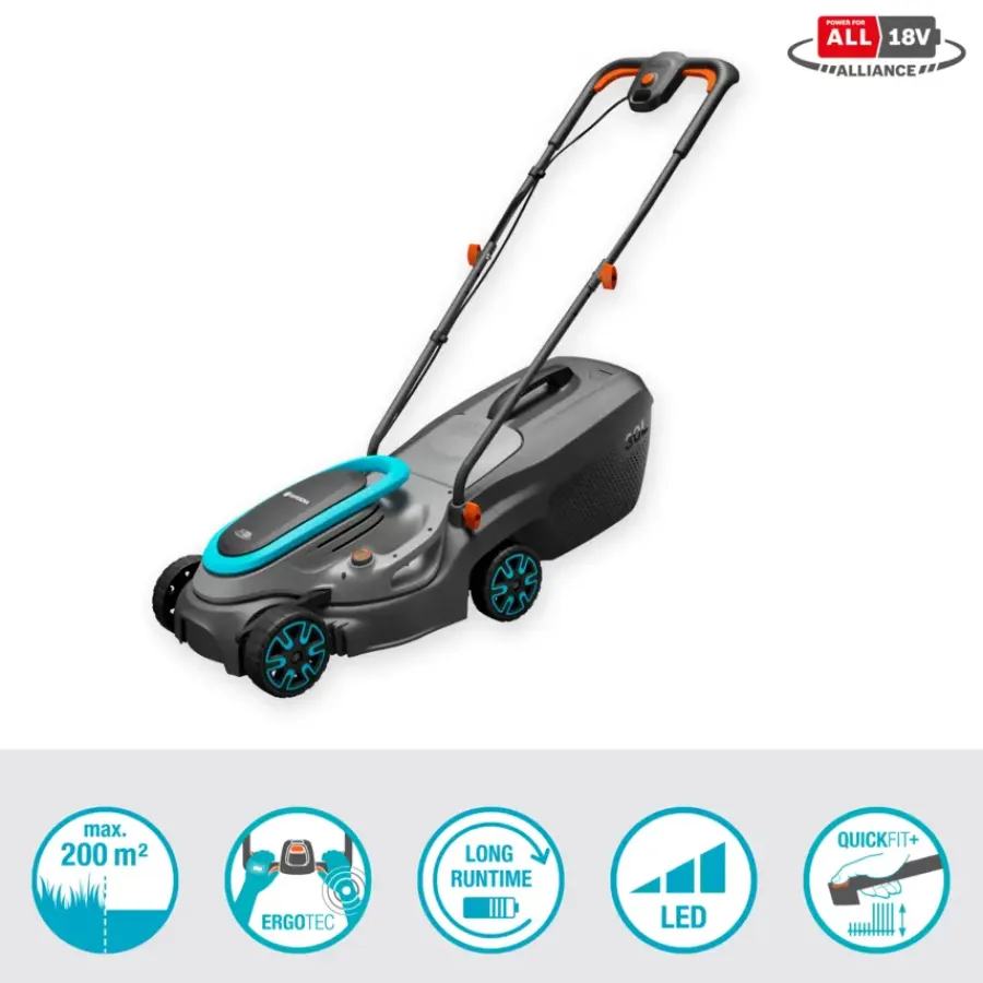 Grasmaaiers > Gardena 18V grasmaaier Powermax P4A 32cm (P4A) incl. 4.0Ah accu + lader