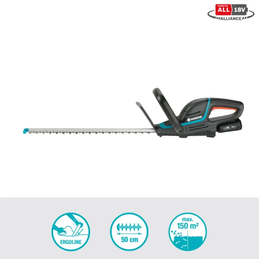 Heggenscharen > Gardena 18V heggenschaar ComfortCut 50cm incl. accu + lader