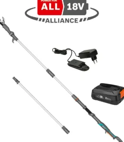 Snoeigereedschap > Gardena 18V telescopische takkenschaar 3,6m (P4A) Incl. 2.0Ah accu + lader