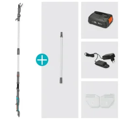 Snoeigereedschap > Gardena 18V telescopische takkenschaar 3,6m (P4A) Incl. 2.0Ah accu + lader