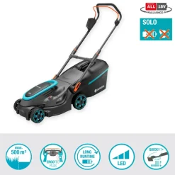 Grasmaaiers > Gardena 2x18V grasmaaier Powermax P4A 37cm (zonder accu)
