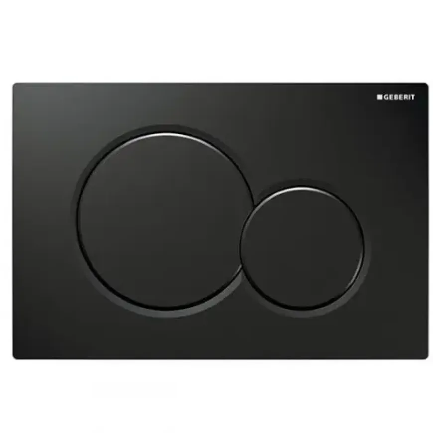 Geberit Bedieningspaneel Sigma 01 Zwart glanzend voor inbouwreservoir Systemfix