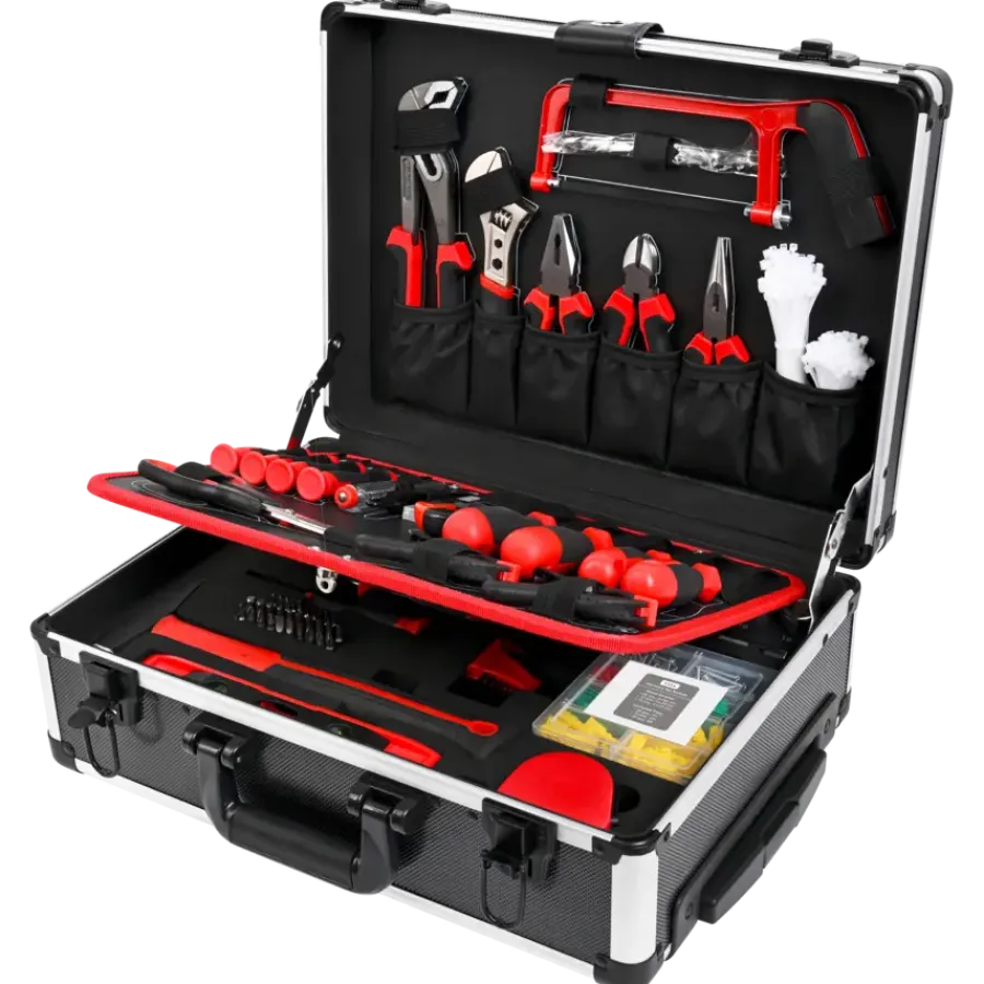Gereedschapskoffers > Geen Gereedschapskoffer / trolley met 299-delige set handgereedschap