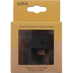 Inbouw Schakelmateriaal|Opbouw Schakelmateriaal > Gira E2 Centraalplaat UTP Mat Zwart