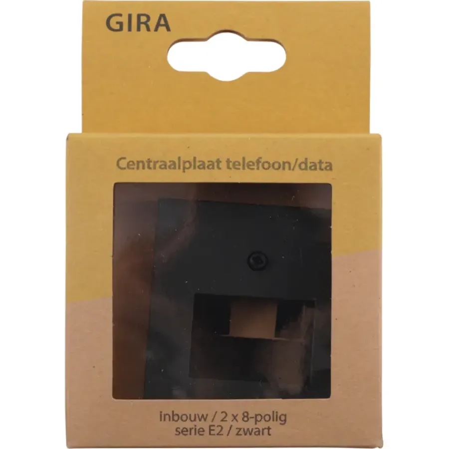 Inbouw Schakelmateriaal|Opbouw Schakelmateriaal > Gira E2 Centraalplaat UTP Mat Zwart