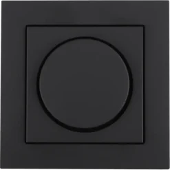 Dimmers|Inbouw Schakelmateriaal > Gira E2 Inbouw Centraalplaat Dimmer Mat Zwart