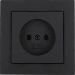 Inbouw Schakelmateriaal|Stopcontacten & Overige Contactdozen > Gira E2 Inbouw Enkel Stopcontact Mat Zwart