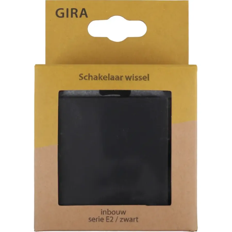 Schakelaars > Gira E2 Inbouw Wisselschakelaar Mat Zwart