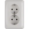 Inbouw Schakelmateriaal|Stopcontacten & Overige Contactdozen > Gira ST55 Inbouw Dubbel Geaard Stopcontact Wit