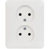 Inbouw Schakelmateriaal|Stopcontacten & Overige Contactdozen > Gira ST55 Inbouw Dubbel Stopcontact Wit