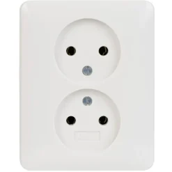 Inbouw Schakelmateriaal|Stopcontacten & Overige Contactdozen > Gira ST55 Inbouw Dubbel Stopcontact Wit