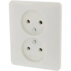 Inbouw Schakelmateriaal|Stopcontacten & Overige Contactdozen > Gira ST55 Inbouw Dubbel Stopcontact Wit