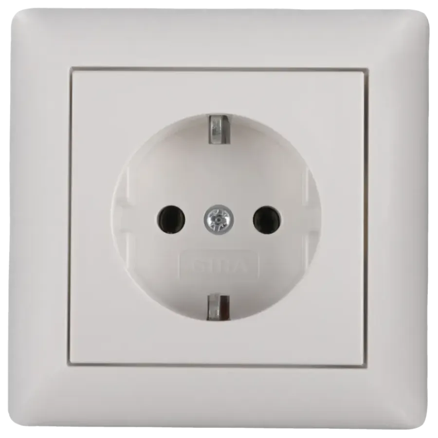 Inbouw Schakelmateriaal|Stopcontacten & Overige Contactdozen > Gira ST55 inbouw enkel geaard stopcontact wit