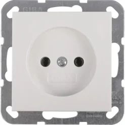 Inbouw Schakelmateriaal|Stopcontacten & Overige Contactdozen > Gira ST55 inbouw enkel stopcontact wit