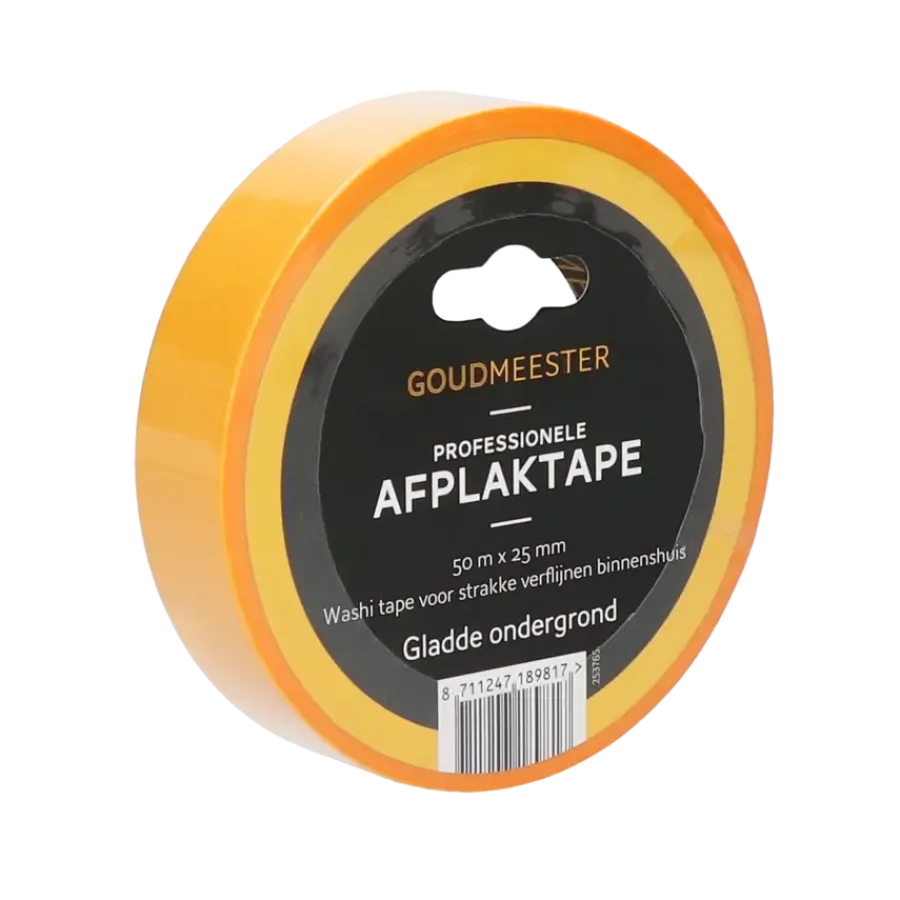 Afplaktape > Goudmeester professionele schilderstape gladde ondergrond 50 m x 25 mm