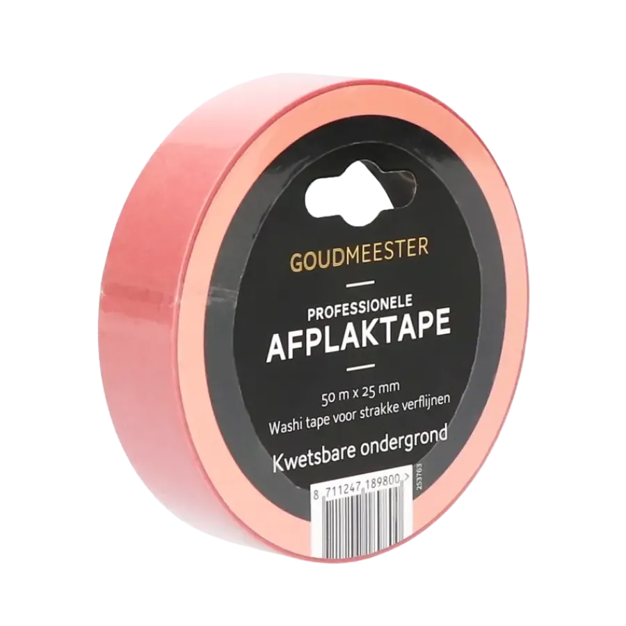 Afplaktape > Goudmeester professionele schilderstape kwetsbare ondergrond 50 m x 25 mm