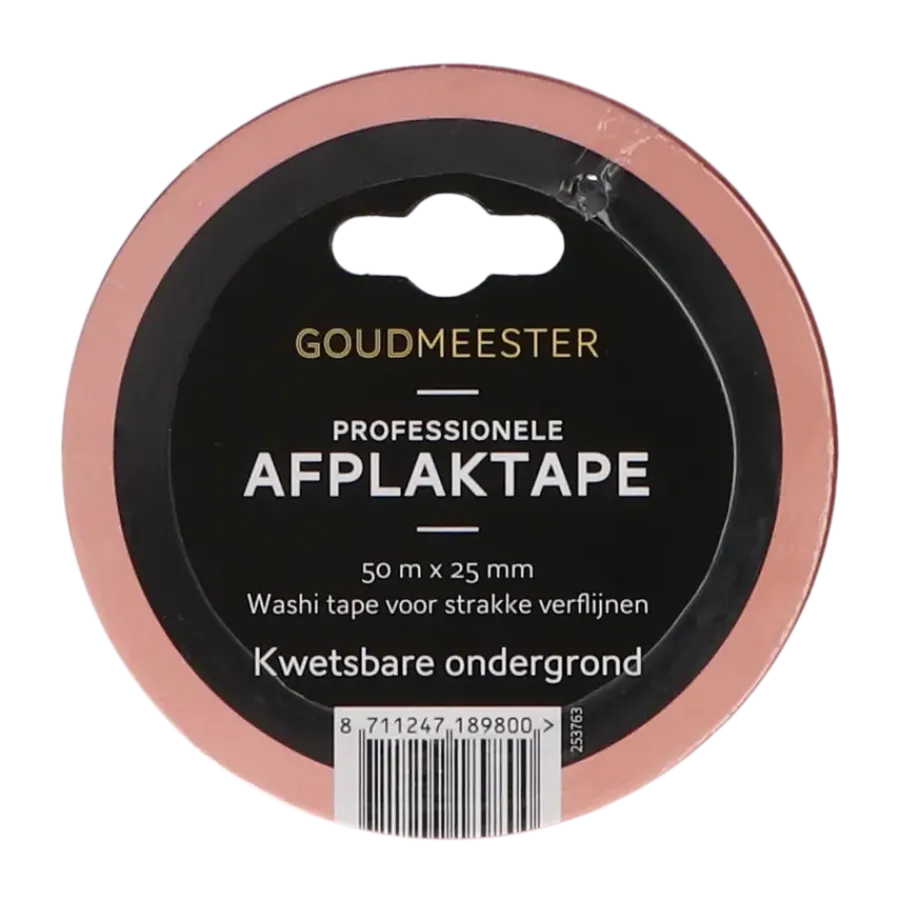 Afplaktape > Goudmeester professionele schilderstape kwetsbare ondergrond 50 m x 25 mm