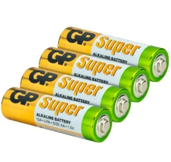 Batterijen > GP AA Batterij alkaline super 1.5V 4 stuks
