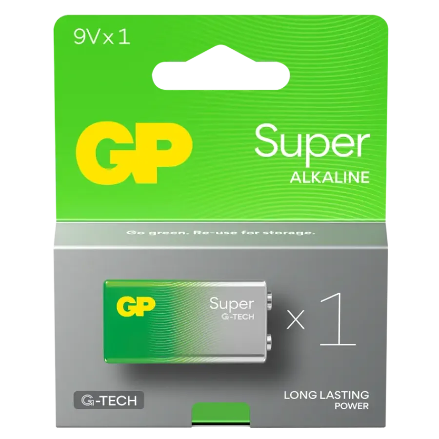 Batterijen > GP Batterij Alkaline super 9V