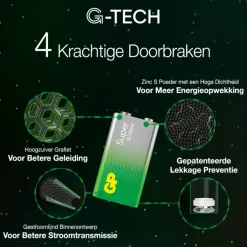Batterijen > GP Batterij Alkaline super 9V