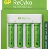 Batterijen|Oplaadbare Batterijen > GP Batterijlader 411 + 4x oplaadbare batterijen AAA 850mAh ReCyko + Micro USB-lader