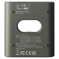 Batterijladers > GP Batterijlader 411 + 4x oplaadbare batterijen AAA 850mAh ReCyko + Micro USB-lader