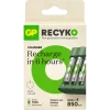 Batterijladers > GP Batterijlader + 4x oplaadbare batterijen AA 2100mAh ReCyko + Micro USB-lader