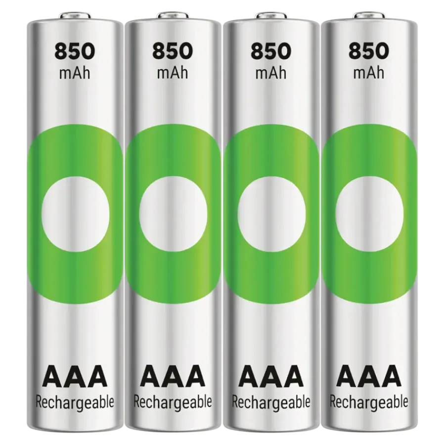 Batterijen|Oplaadbare Batterijen > GP Batterij Oplaadbaar AAA NiMH 850 mAh ReCyko 1,2V 4 stuks (3+1)