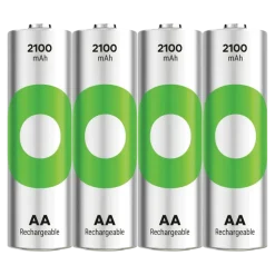 Batterijen|Oplaadbare Batterijen > GP Batterij Oplaadbaar AA NiMH 2100 mAh ReCyko 1,2V 4 stuks (3+1)