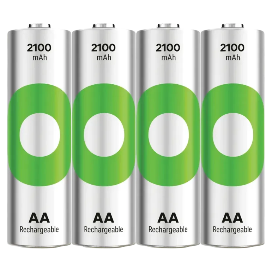 Batterijen|Oplaadbare Batterijen > GP Batterij Oplaadbaar AA NiMH 2100 mAh ReCyko 1,2V 4 stuks (3+1)