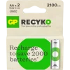 Batterijen|Oplaadbare Batterijen > GP Batterij Oplaadbaar AA NiMH 2100mAh ReCyko 1,2V 2 Stuks