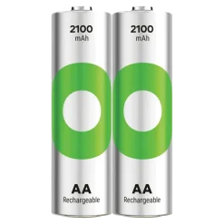 Batterijen|Oplaadbare Batterijen > GP Batterij Oplaadbaar AA NiMH 2100mAh ReCyko 1,2V 2 Stuks