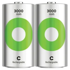 Batterijen|Oplaadbare Batterijen > GP Batterij Oplaadbaar C NiMH 3000mAh ReCyko 1,2V 2 Stuks