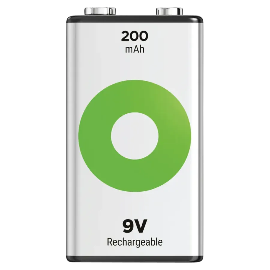 Batterijen|Oplaadbare Batterijen > GP Batterij Oplaadbaar 9V NiMH 200mAh ReCyko 8,4V 1 Stuk