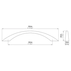 Greep Jose aluminium 160mm