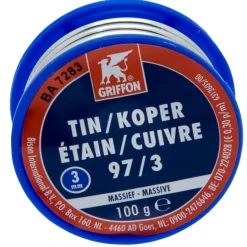 Toebehoren En Benodigdheden > Griffon Draadsoldeer Tin/Koper 97/3 MS 3MM 100 Gr