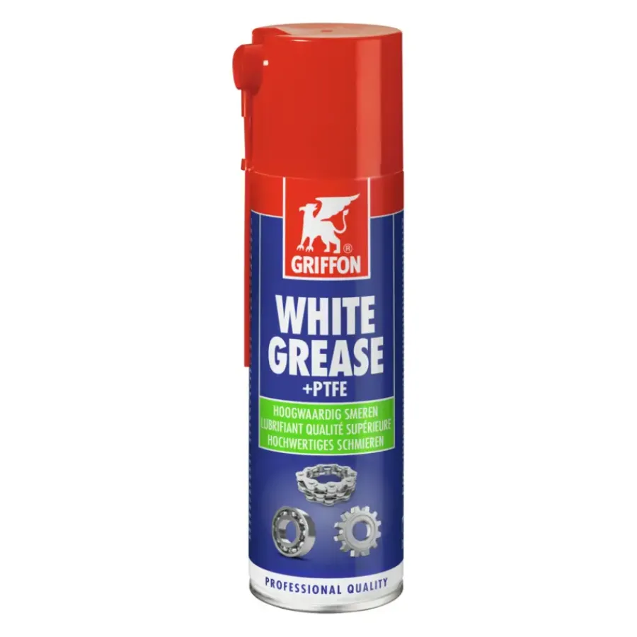 Auto Onderhouds- & Smeermiddelen|Fiets Onderhouds- & Smeermiddelen > Griffon white grease met PTFE spuitbus 300 ml