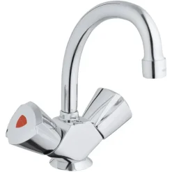 GROHE Costa Trend wastafelkraan tweeknops met hoge uitloop chroom