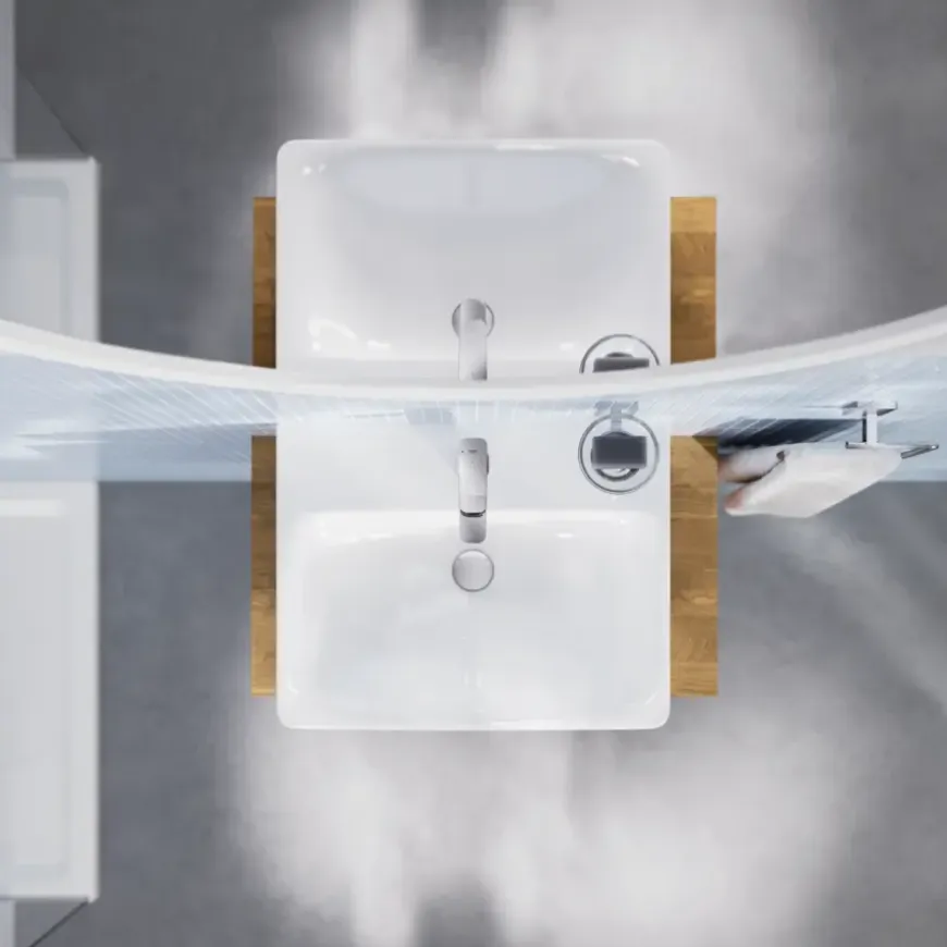 Grohe Dice wastafelmengkraan M-Size Push open Chroom