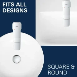 Grohe Dice wastafelmengkraan M-Size Push open Chroom